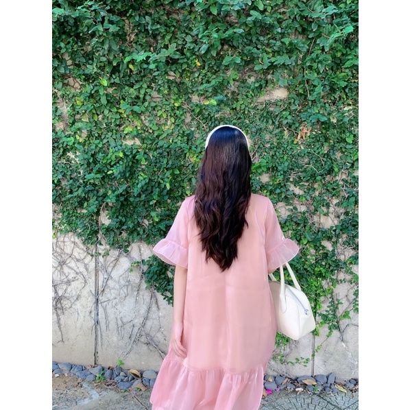 Đầm bigsize form xuông vải Organza cao cấp