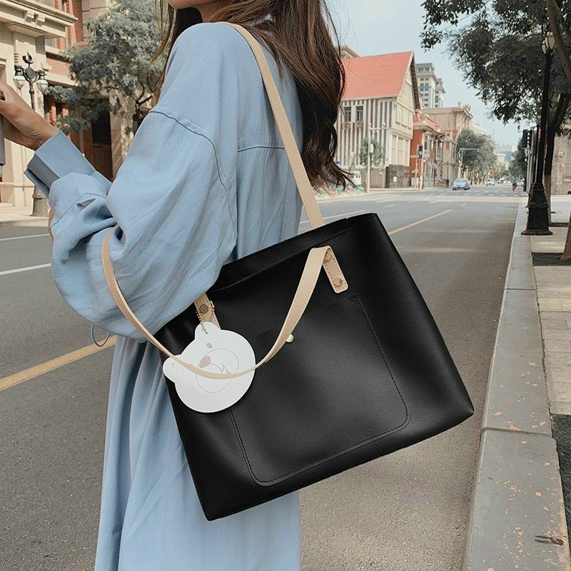 Túi tote công sở đeo vai tặng kèm ví vừa A4 P056