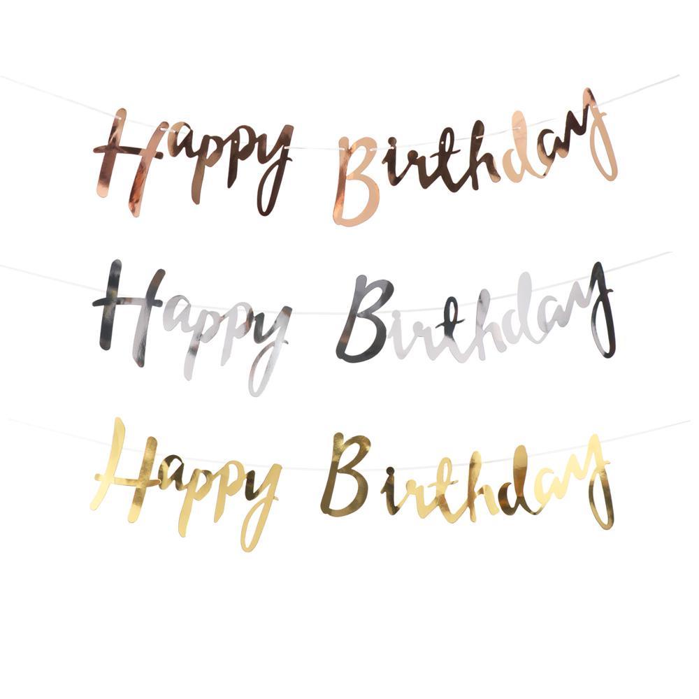 WTTLE Dây Cờ Treo Trang Trí Phòng Bé Chữ Happy Birthday