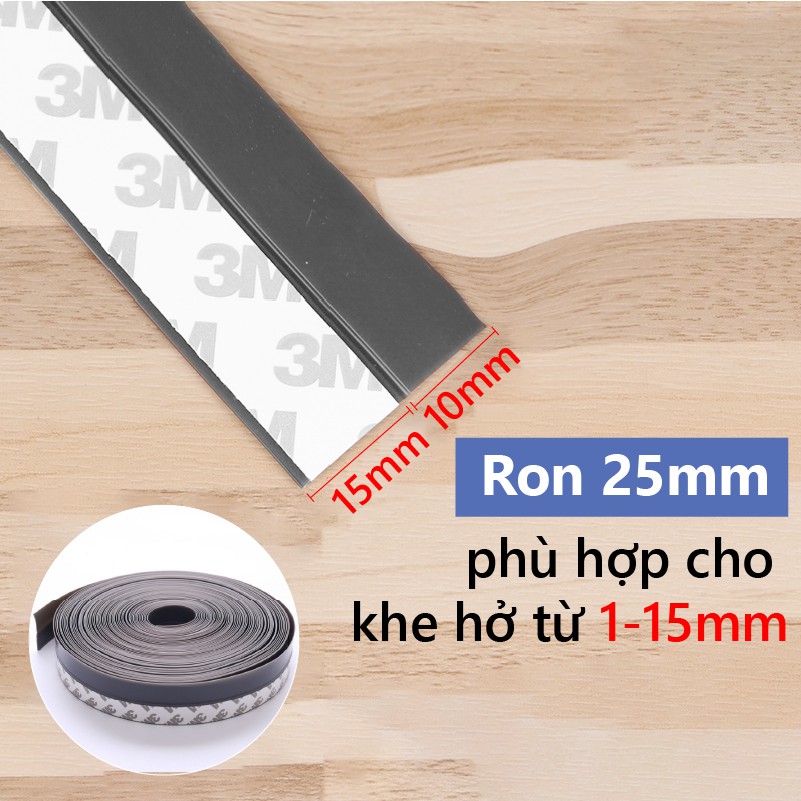 Ron Cao Su Dán Chân Cửa Chống Côn Trùng Giữ Nhiệt Máy Lạnh Điều Hòa 25 35 45mm DOORJA