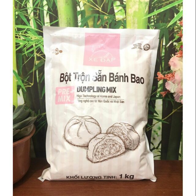 Bột làm bánh bao trộn sẵn Xe Đạp 1kg