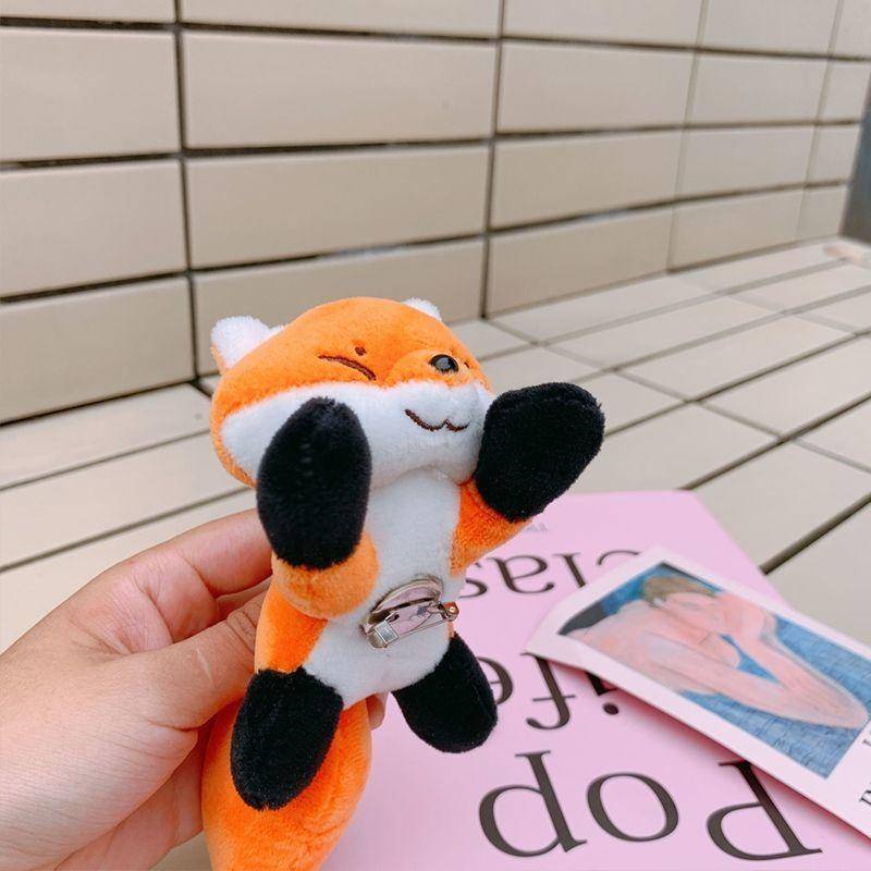 Ghim Cài Áo Hình Cáo/Gấu Trúc Nhỏ Dễ Thương Trang Trí Balo móc khóa