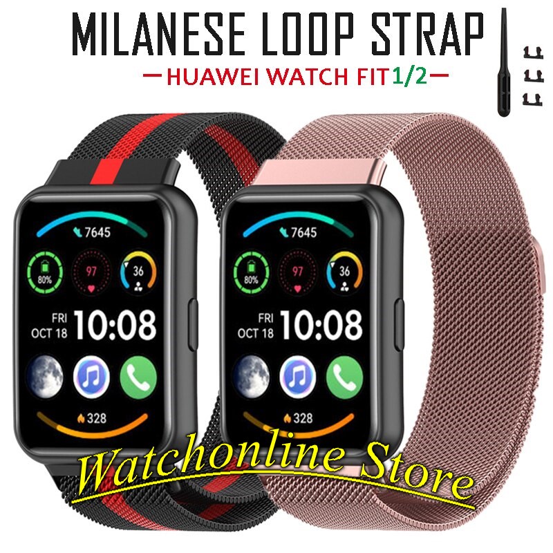 Dây đeo Milanese Loop kim loại thép không gỉ cho Huawei Watch Fit