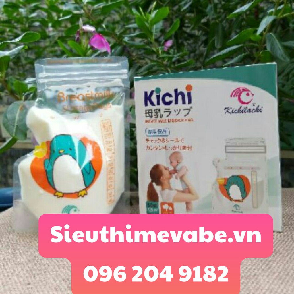 Hộp 50 Túi Trữ Sữa kichilachi/ sunny 250ml [ tặng kèm bút ghi thông tin]