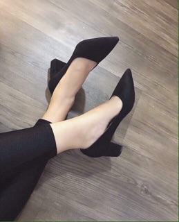 Giầy 5 phân da lộn sịn