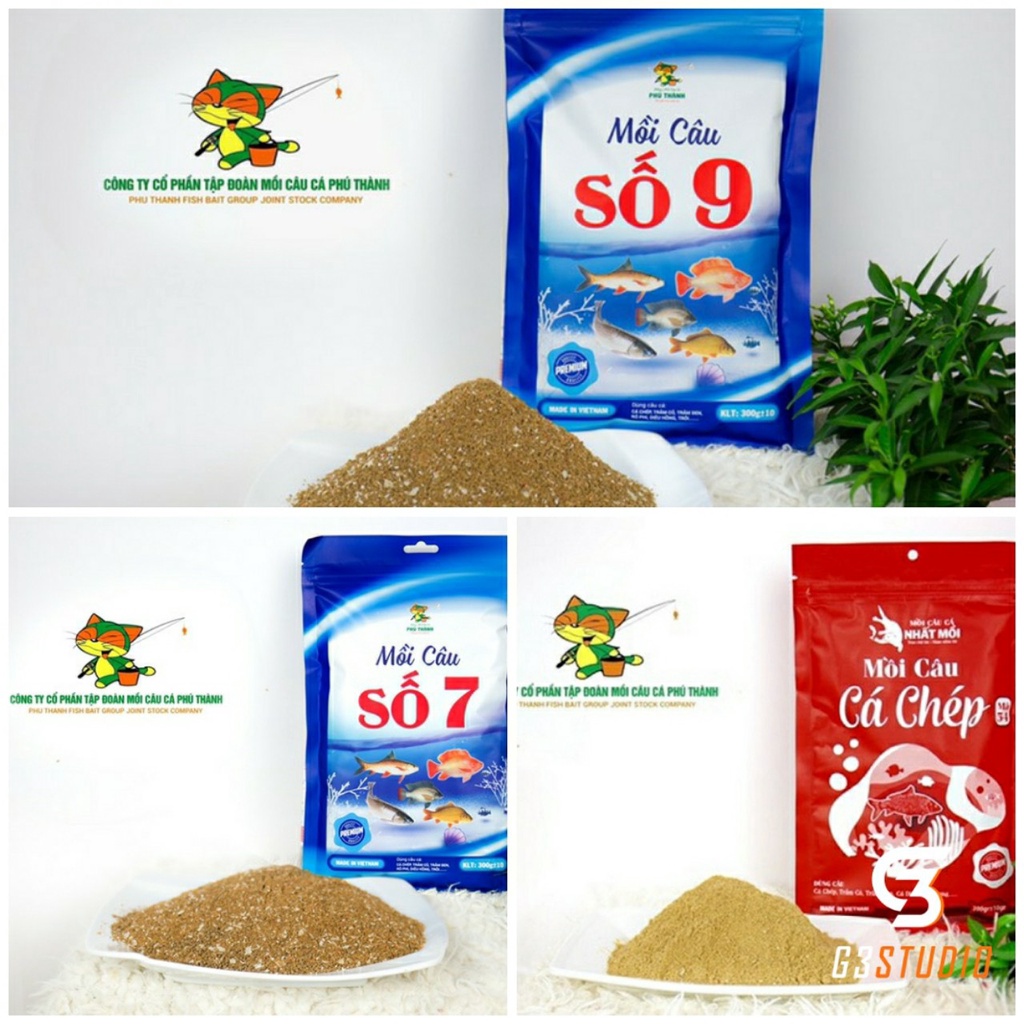COMBO mồi câu cá số 7+9+54. Hãng mồi câu cá Phú Thành