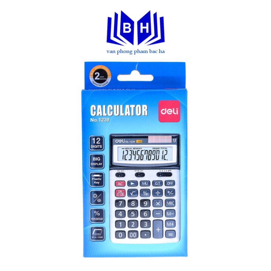 Máy Tính 12 Số 1239 Deli Giá Rẻ Siêu Bền Phù Hợp Với Mọi Đối Tượng Cần Tính Toán