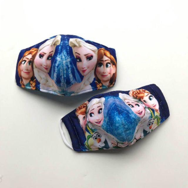 ( Set 2 chiếc ) Khẩu trang cho bé - khẩu trang  Elsa&amp;Anna, người nhện cho bé trai và bé gái Tanosa kids