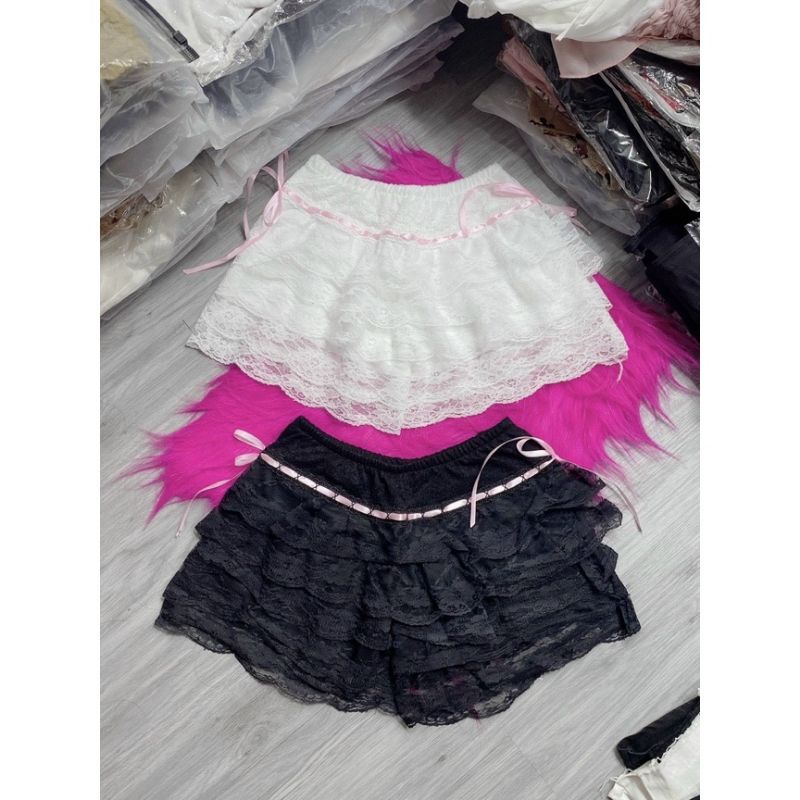 [FREESHIP] Quần short/soc/ sooc ren tầng tiểu thư hot hit mặc với bra áo dây siêu quyến rũ