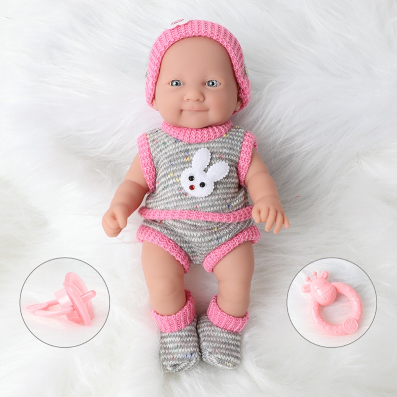 Búp Bê Sơ Sinh Mini 14 inch Mắt Mở Sống Động Kèm Bộ Đồ Dễ Thương