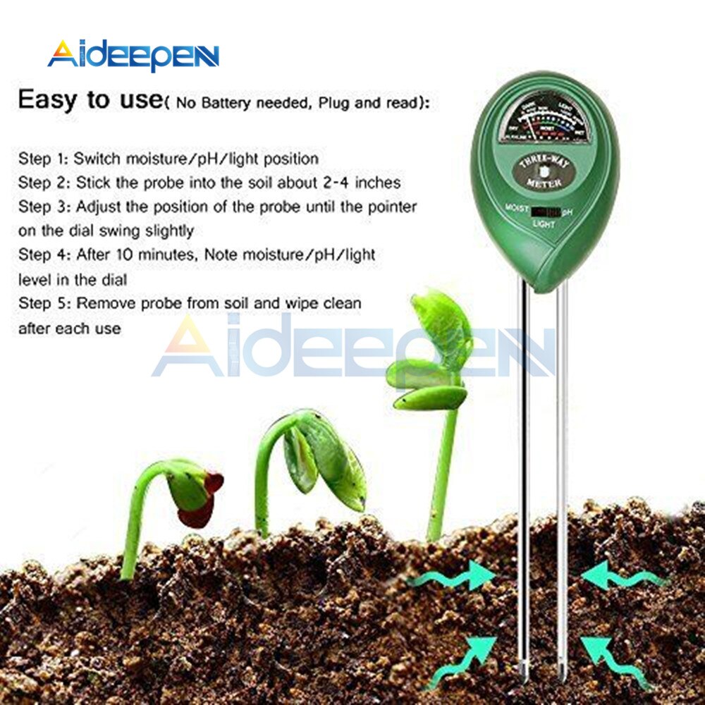 SUNLIGHT Thiết Bị Đo Độ Ph Và Độ Ẩm 3 Trong 1 Tiện Dụng Chất Lượng Cao | BigBuy360 - bigbuy360.vn