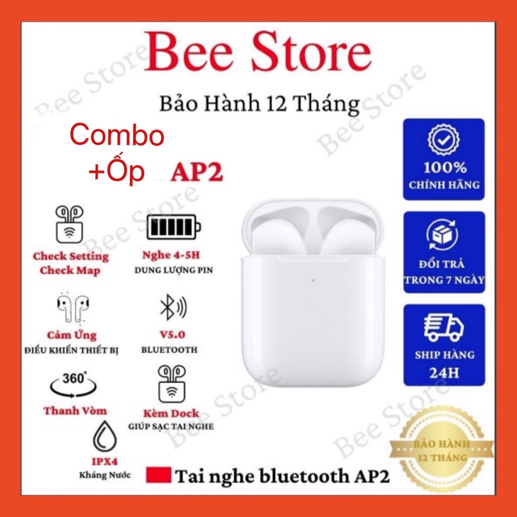 Tai Nghe Bluetooth EP2 Cao Cấp Định Vị Đổi Tên Tai Nghe Không Dây Tự Động Kết Nối - Dùng Cho IOS Và Android