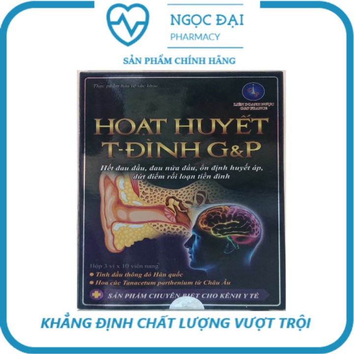 HOẠT HUYẾT TIỀN ĐÌNH G&P Y TẾ [HÀNG CHÍNH HÃNG] HỖ TRỢ CÁC TRIỆU CHỨNG CỦA THIỂU NĂNG TUẦN HOÀN NÃO