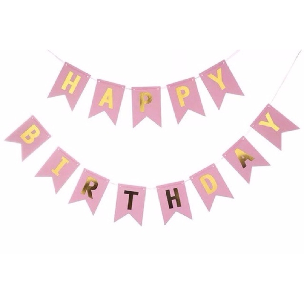 Dây cờ treo trang trí sinh nhật hình chữ Happy Birthday
