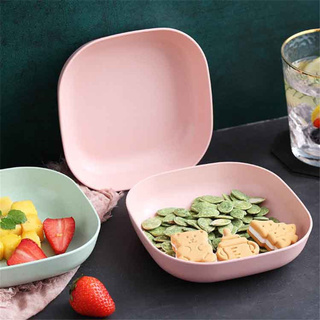 Đĩa lúa mạch hình vuông đựng snack/trái cây