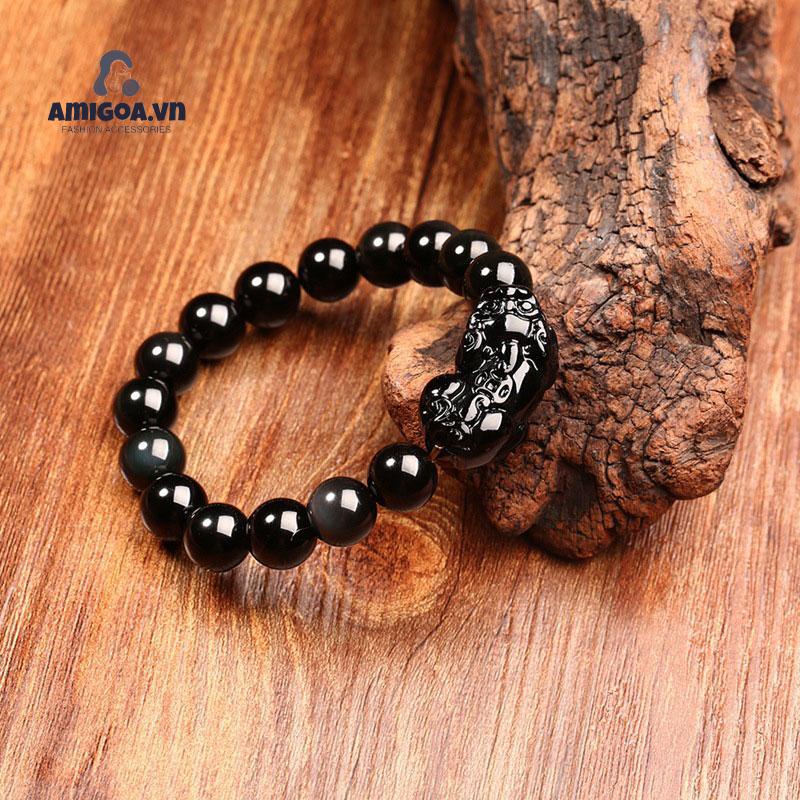 Vòng Đeo Tay Bằng Đá Obsidian Mang Lại May Mắn