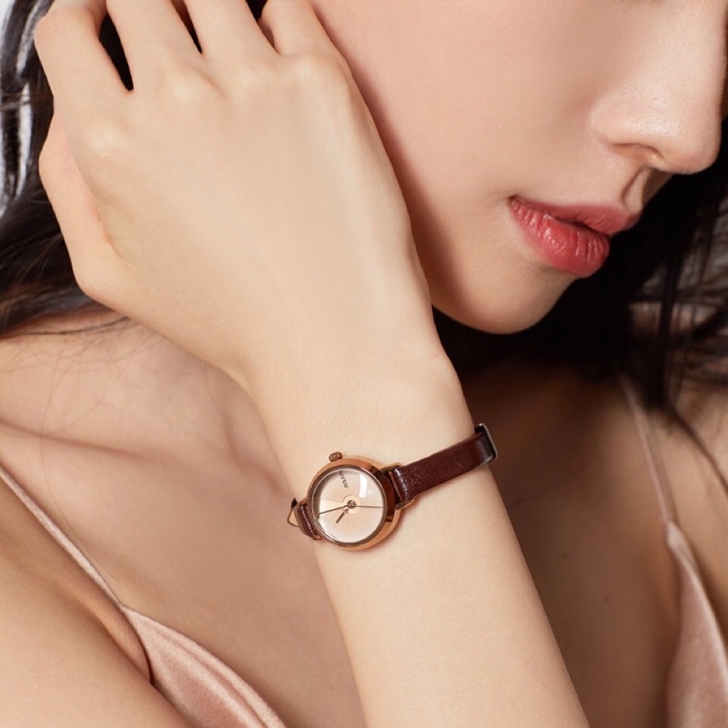 Đồng hồ nữ chính hãng dây da mặt nhỏ JULIUS bảo hành 12 tháng JA-979