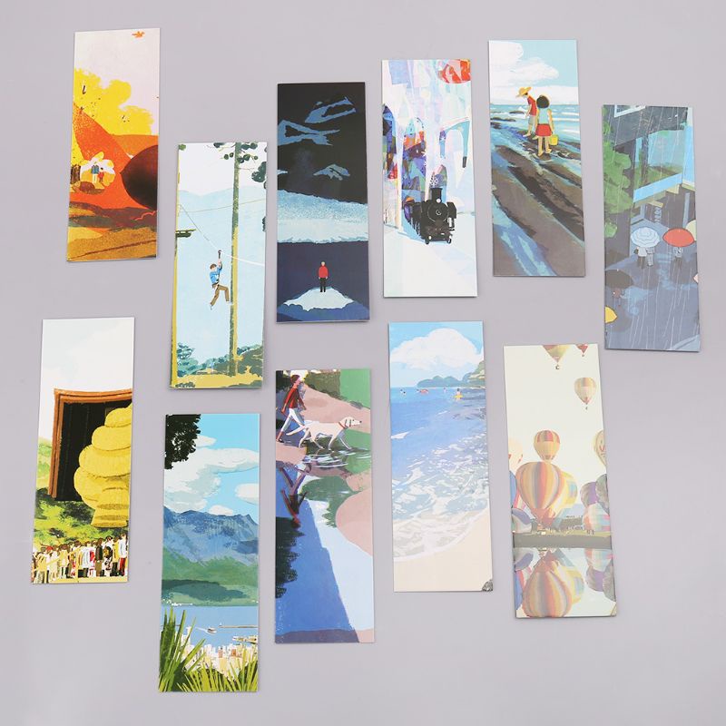 RAN 30pcs Winter Sonata Bookmarks Paper Page Notes Label Message Card Book Marker School Supplies Stationery