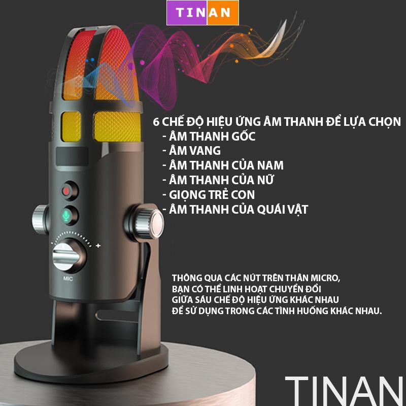 Micro Điện Dung Có Dây M9, Đầu Cắm USB, Dùng Thu Âm Livestream Cho Máy Tính, Điện Thoại
