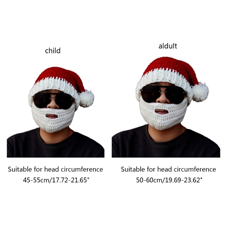 Mũ Ông Già Noel Râu Đỏ Thoải Mái Vui Nhộn Cho Người Lớn Và Trẻ Em