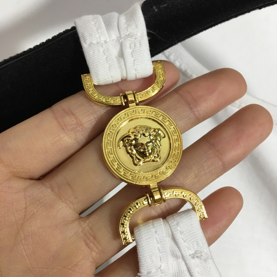 Áo croptop hai dây nữ thời trang cao cấp Versace thiết kế bó sát, phong cách thu hút