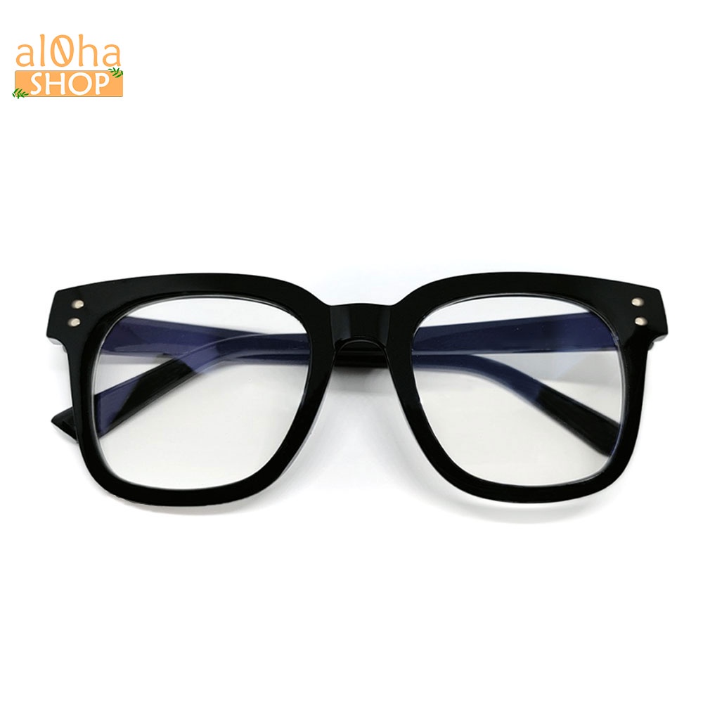 Mắt kính thời trang chống bụi chữ V gọng nhựa vuông tròn K010 unisex nam nữ - al0ha Shop