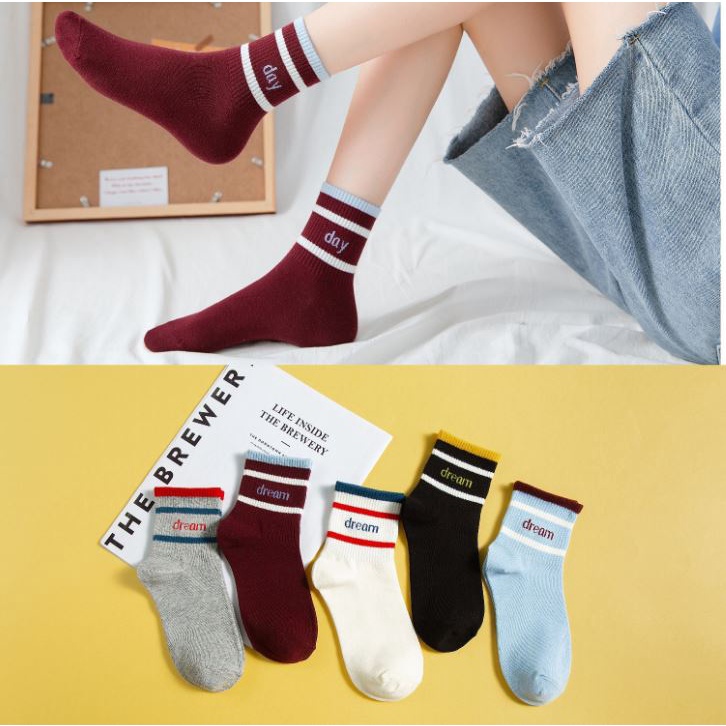 Set 5 Đôi Tất Vớ Nữ Cao Cổ Dream Như Ảnh