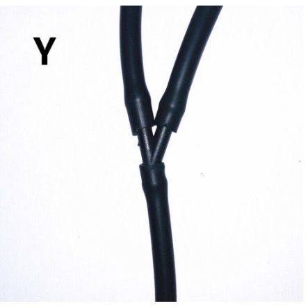 Đầu nối Ống rửa kính chắn gió xe hơi ô tô 3.5mm bằng cao su màu đen phun nước thẳng kính lái phía trước chữ T Y