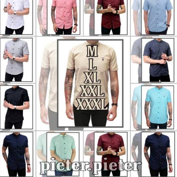 Áo Sơ Mi Nam 67JKD Màu Xanh Dương/Trắng/Đen/Xám/Xanh Dương Đậm 61 Giá Trưng Bày