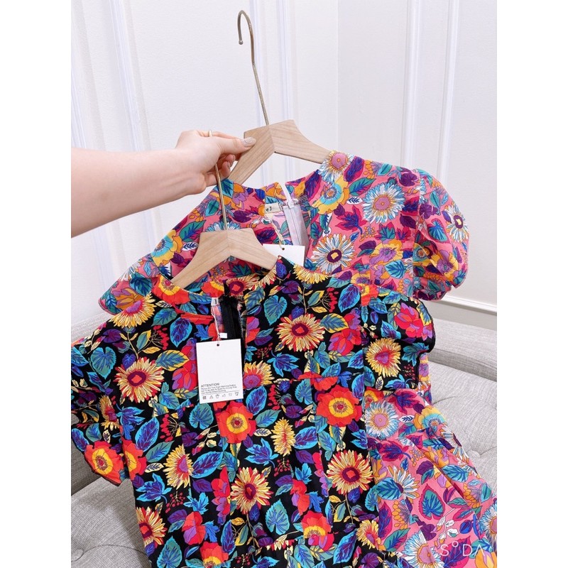 váy jum hoa cổ xẻ siêu xinh | BigBuy360 - bigbuy360.vn