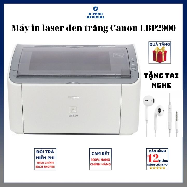 Máy in laser đen trắng Canon LBP2900 - HÀNG CHÍNH HÃNG BẢO HÀNH 12T