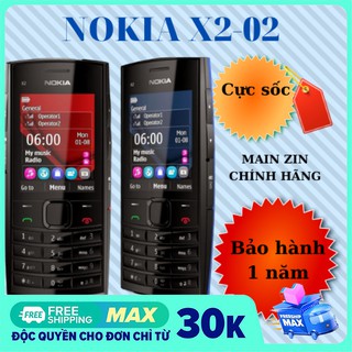 [Sốc] Điện thoại nokia x2-02 chính hãng 2 sim 2 sóng-Bảo hành 12 tháng
