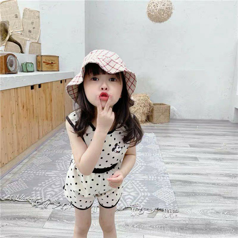 Đồ bộ bé trai và đồ bộ bé gái quần áo ba lỗ chấm bi TTR218 AM737