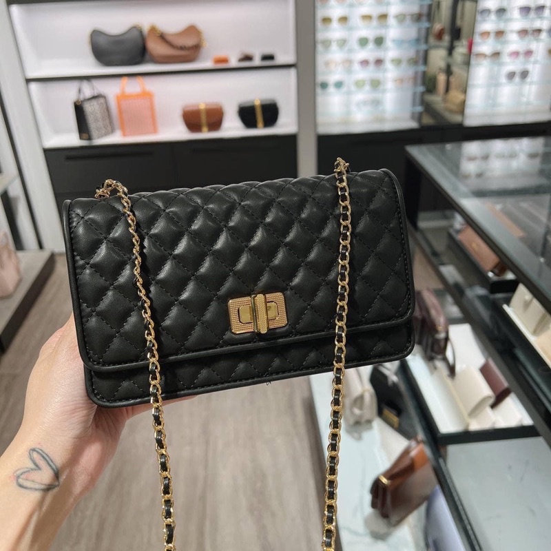 [Auth] Túi trám nữ Charles Quilted Turn-Lock Evening Clutch(CK2-70680973-4)