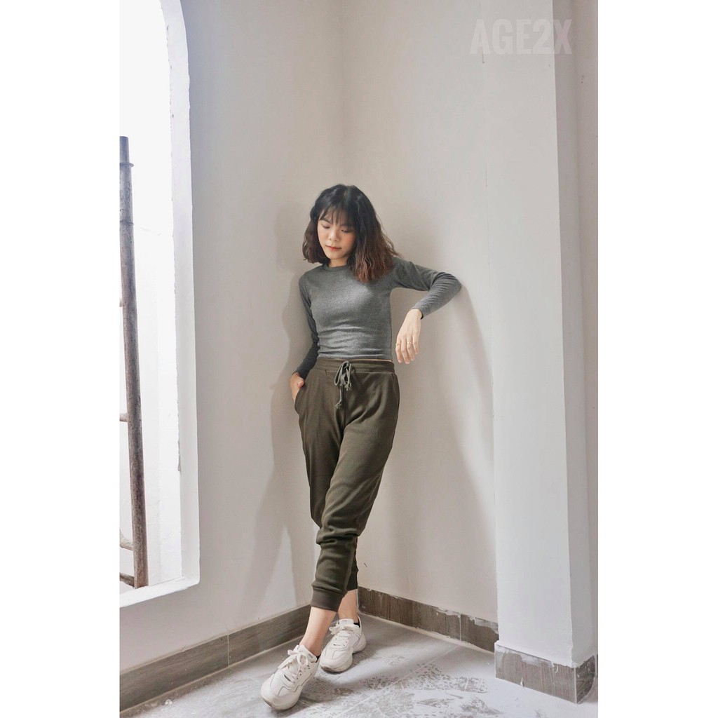 CHÍNH HÃNG-Quần jogger Thun Gân AGE2X hàng VNXK chất lượng cao (KHÔNG độc hại-ra màu-mất phom khi giặt máy) | BigBuy360 - bigbuy360.vn