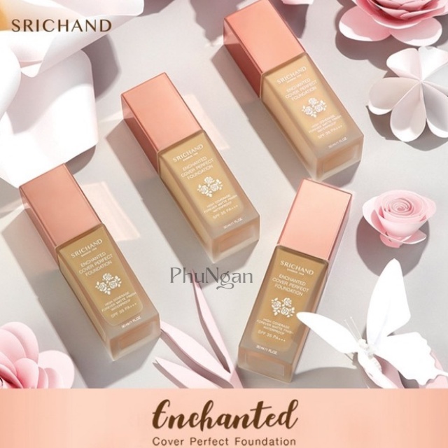 (Sẵn 3 tone)Kem nền Srichand Thái Lan 30ml mịn nhẹ tự nhiên, kiềm dầu, chống nắng