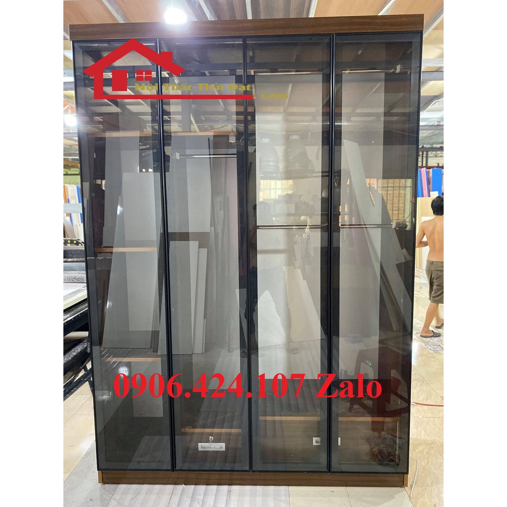 Tủ Nhựa Quần Áo Cửa Kính Đẹp Siêu Sang Trọng Cao 2M4X2MX50 Freeship HCM Mới Tại Kho