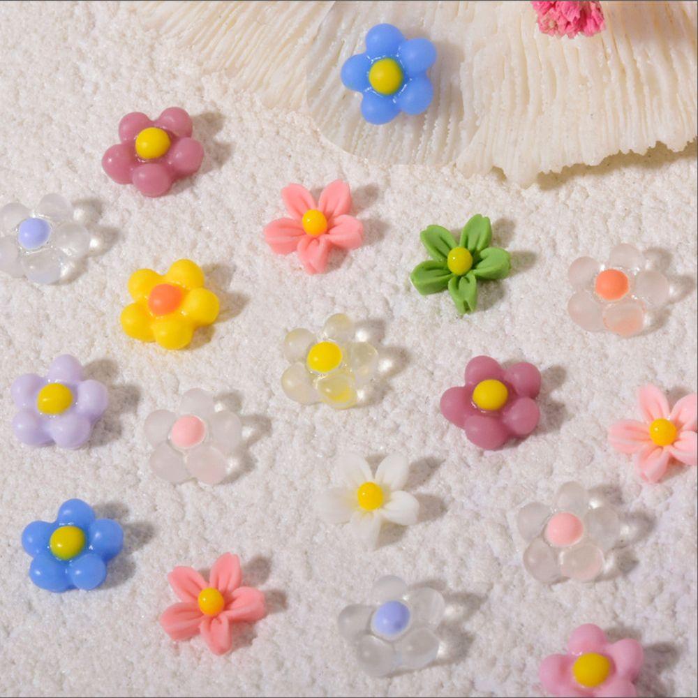 DIACHAVN Bộ 50 HạT ĐíNh Trang Trí MóNg HìNh Hoa 3D