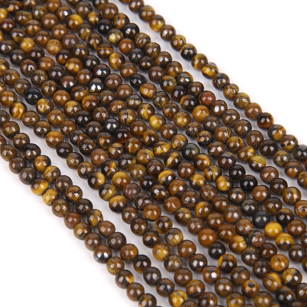 Chuỗi hạt đá mắt hổ tự nhiên 4/6/8/10/12mm dùng làm trang sức thủ công