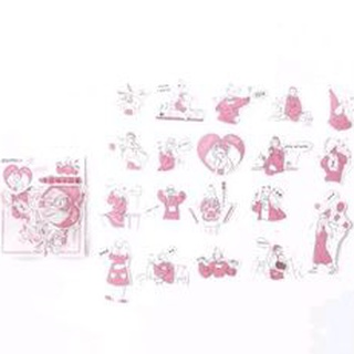 Set sticker cô gái mộng mơ.
