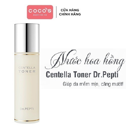 Nước Hoa Hồng Rau Má Làm Dịu, Dưỡng Sáng Da Giúp Da Căng Bóng Dr Pepti Dr.Pepti Centella Toner 180ml