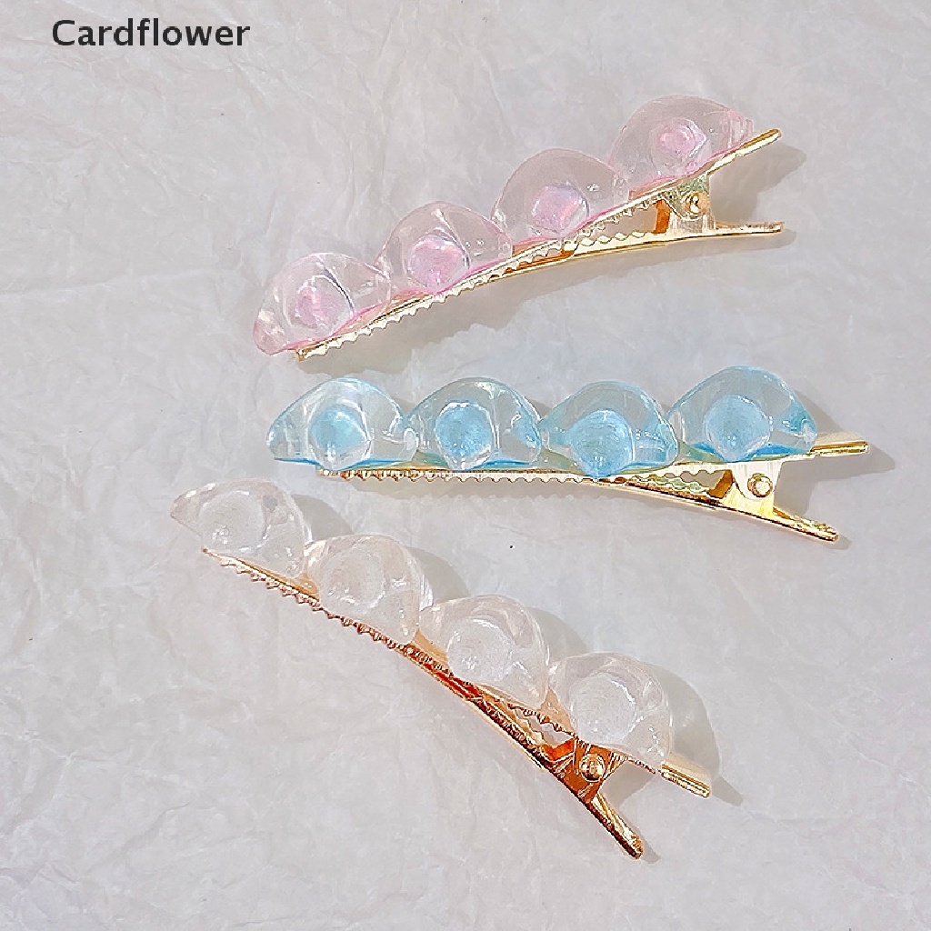 &lt; Cardflower &gt; Kẹp Tóc Hình Ngôi Sao / Trái Tim Màu Gradient Dễ Thương Ngọt Ngào Thời Trang Mùa Hè Dành Cho Bạn Gái Đang