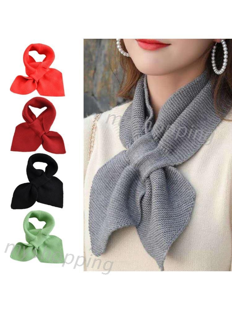 Khăn Choàng Cổ Dệt Kim Màu Trơn Thanh Lịch