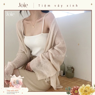 Áo khoác đi biển cardigan len mỏng phong cách hàn quốc - joie