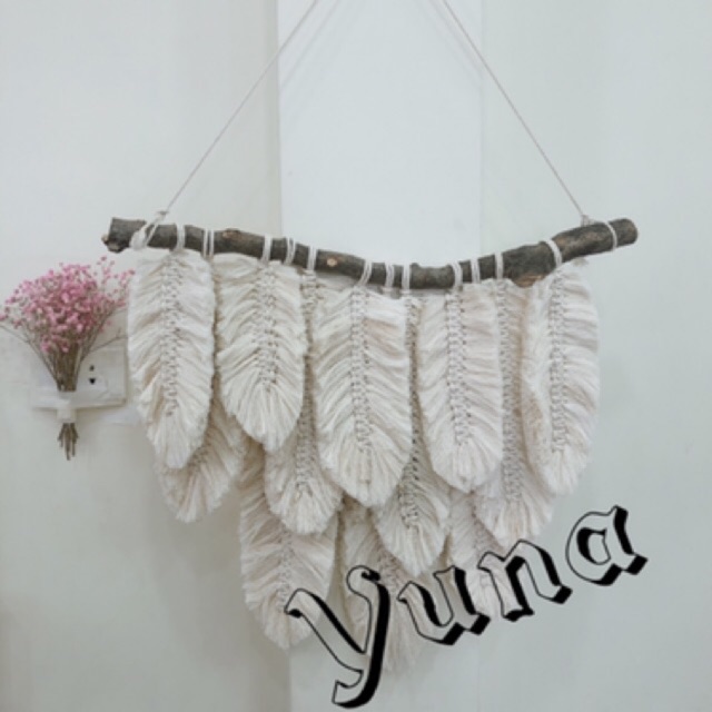 Macrame lá nghệ thuật treo tường