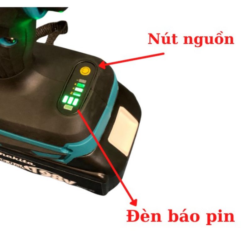 Máy Siết Bulong Makita 198V-199V Không Chổi Than-Hàng Loại 1-Pin 10Cell-3 Tốc Độ Bao Khỏe