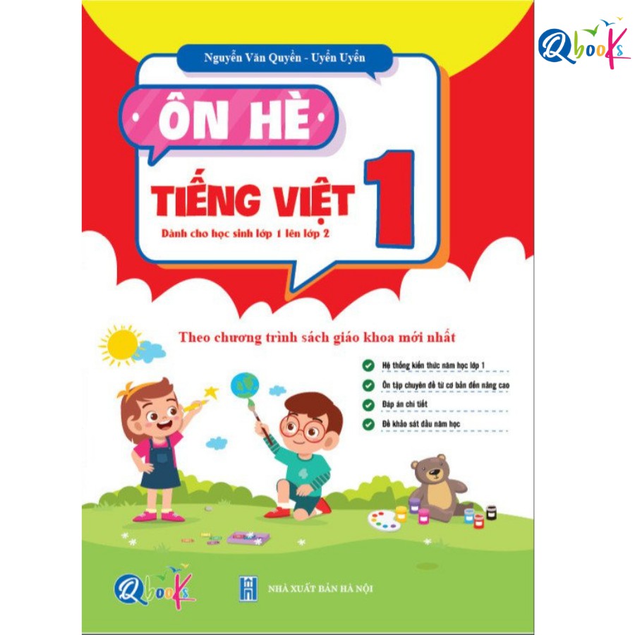 Sách Ôn Hè Tiếng Việt Lớp 1 Dành cho học sinh lớp 1 vào 2 (1 cuốn)