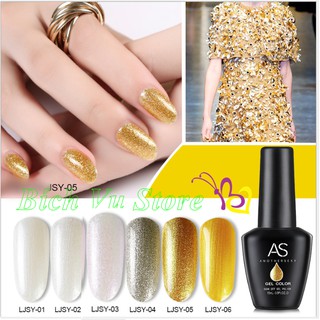 Sơn Gel AS mã LJSY kim tuyến | AS mẫu chai đen 15ml