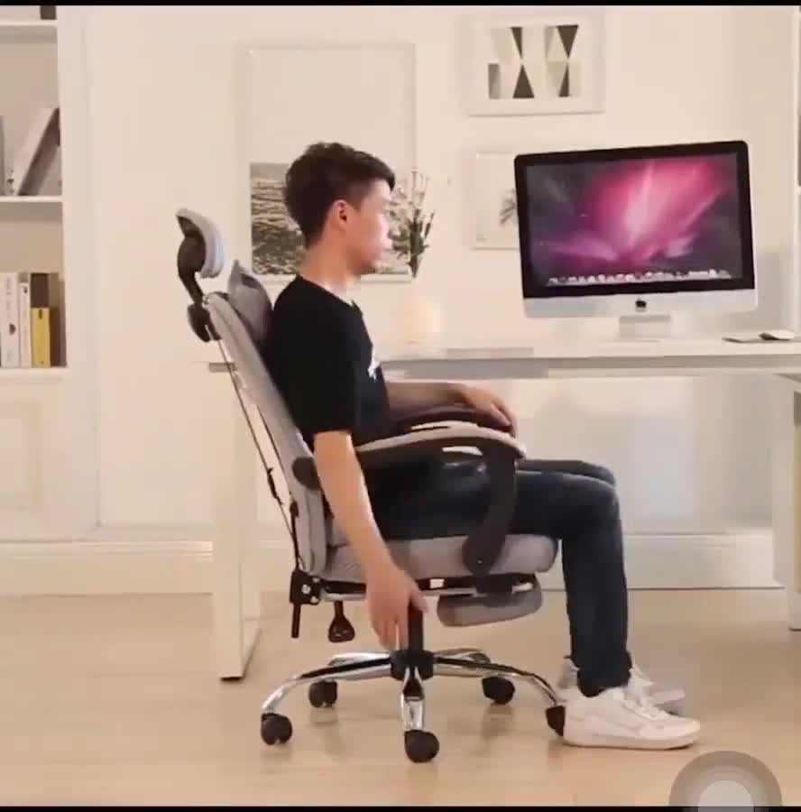 Ghế văn phòng chân xoay,ghế gaming, làm việc, có gối lưng, gối đầu, gác chân, êm ái, thoải mái | BigBuy360 - bigbuy360.vn