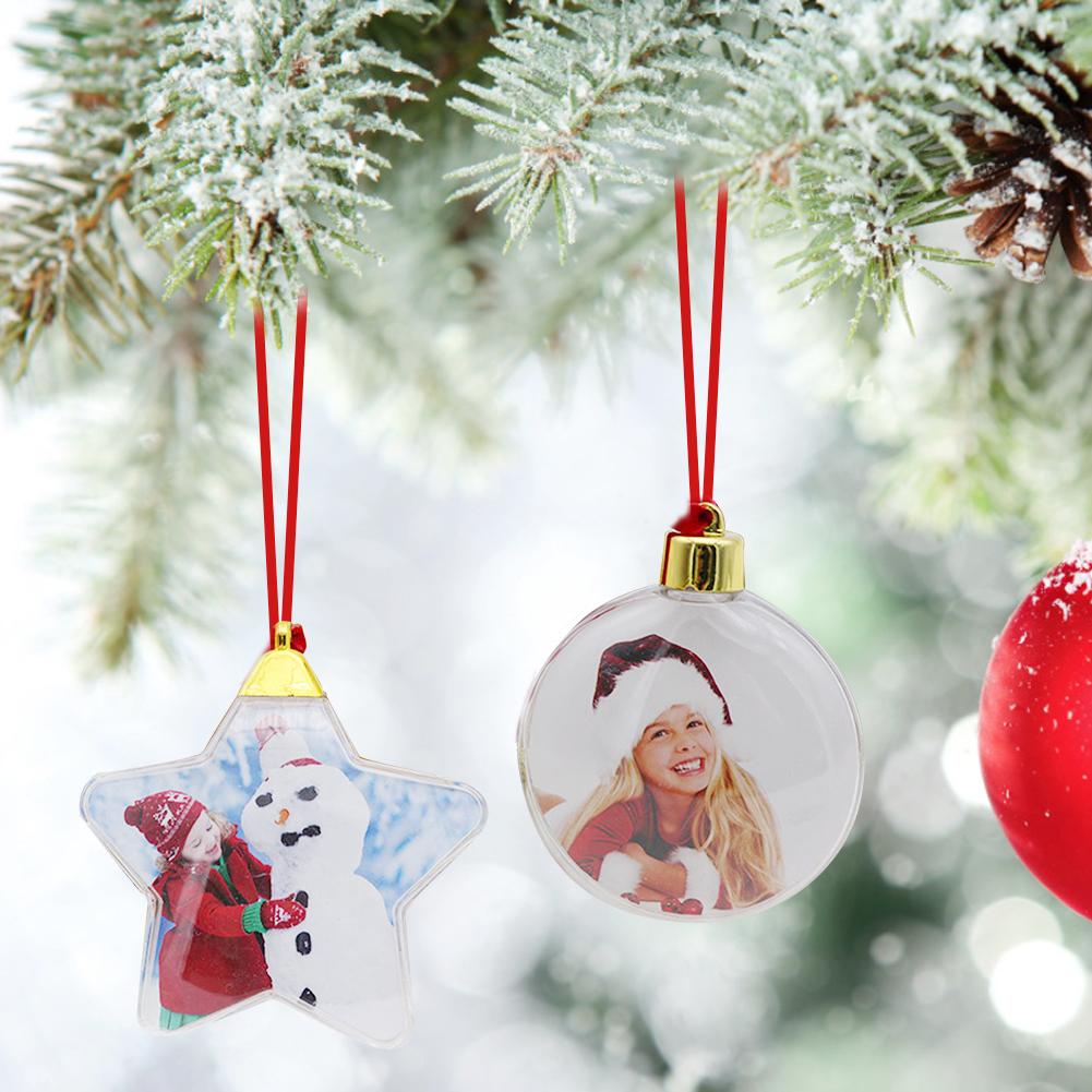 Mặt dây có thể lồng hình ảnh bản thân thiết kế dễ thương dùng để trang trí cây thông noel